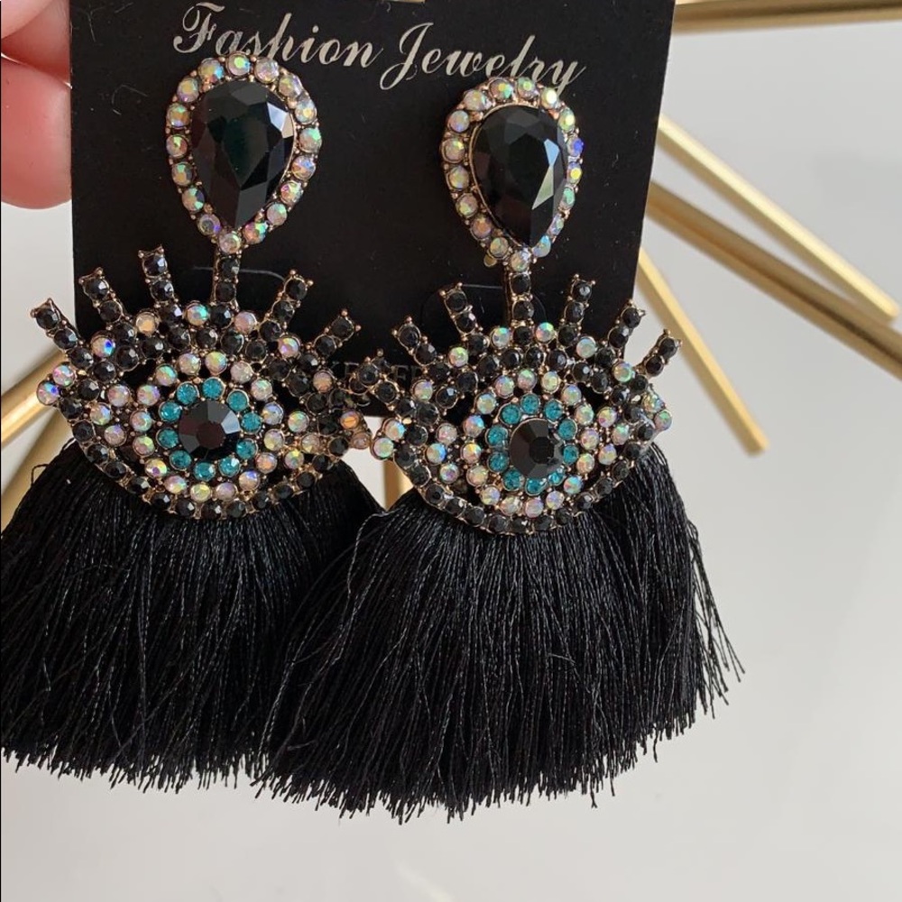 Earrings evil eye
